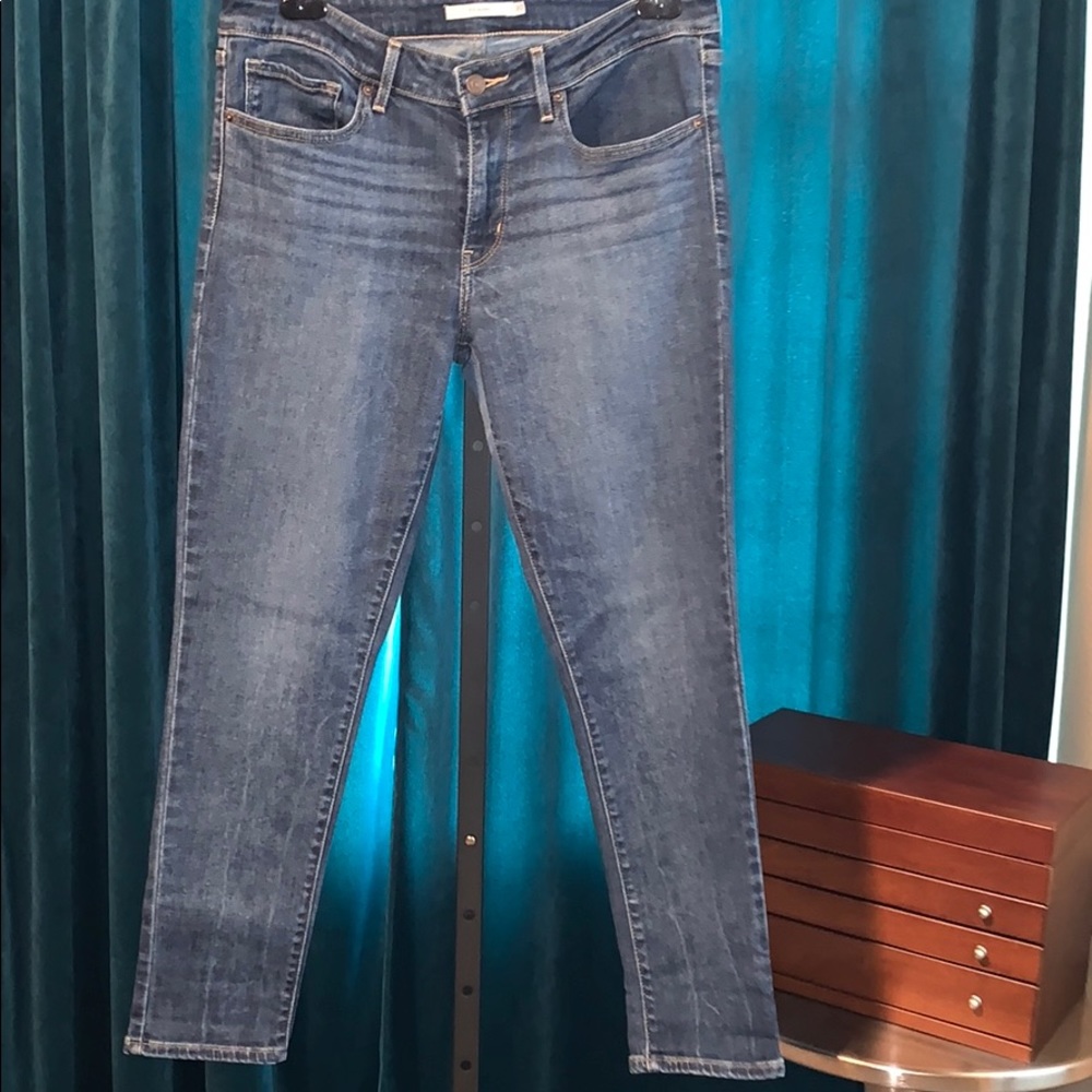Levi’s skinny ankle jeans indigo blue